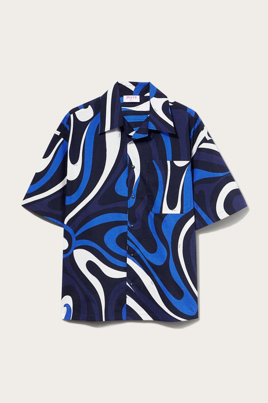 PUCCI Marmo-Print Cotton Shirt | Men Ready To Wear