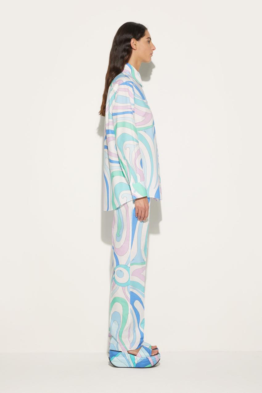 PUCCI Marmo-Print Cotton Shirt | Women Tops And Shirts