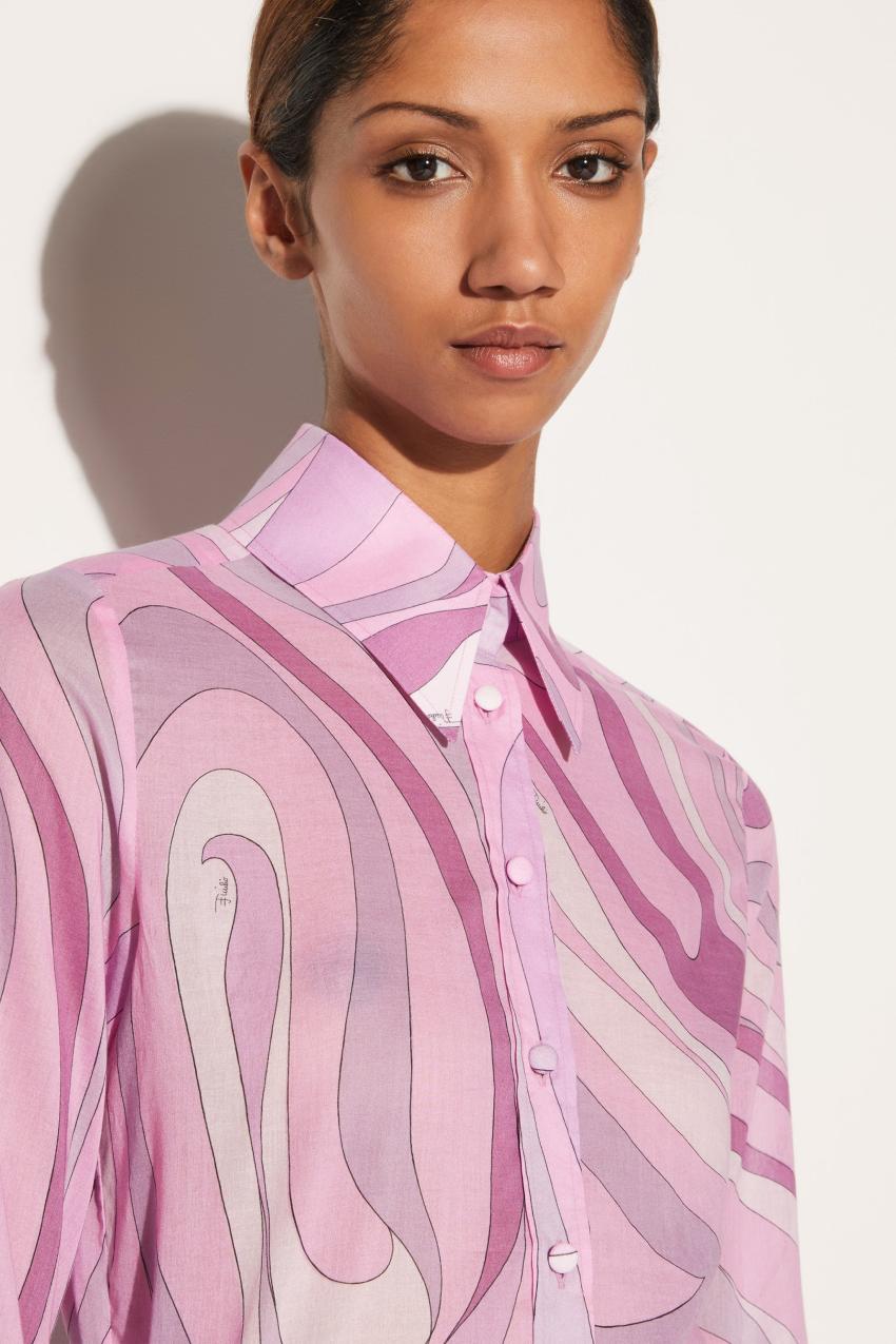 PUCCI Marmo-Print Cotton Shirt | Women Tops And Shirts