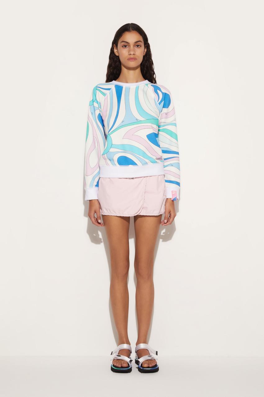 PUCCI Marmo-Print Cotton Sweatshirt | Women T-Shirts And Sweatshirts