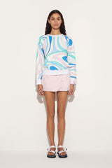 PUCCI Marmo-Print Cotton Sweatshirt | Women T-Shirts And Sweatshirts