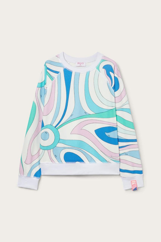 PUCCI Marmo-Print Cotton Sweatshirt | Women T-Shirts And Sweatshirts