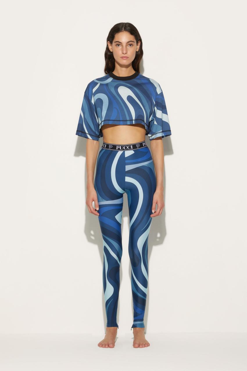 PUCCI Marmo-Print Cotton T-shirt | Women Athleisure