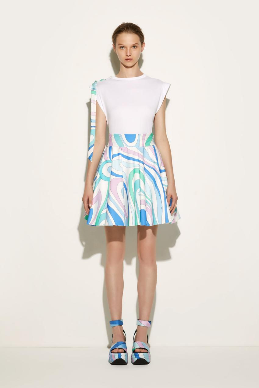 PUCCI Marmo-Print Cotton T-Shirt | Women T-Shirts And Sweatshirts