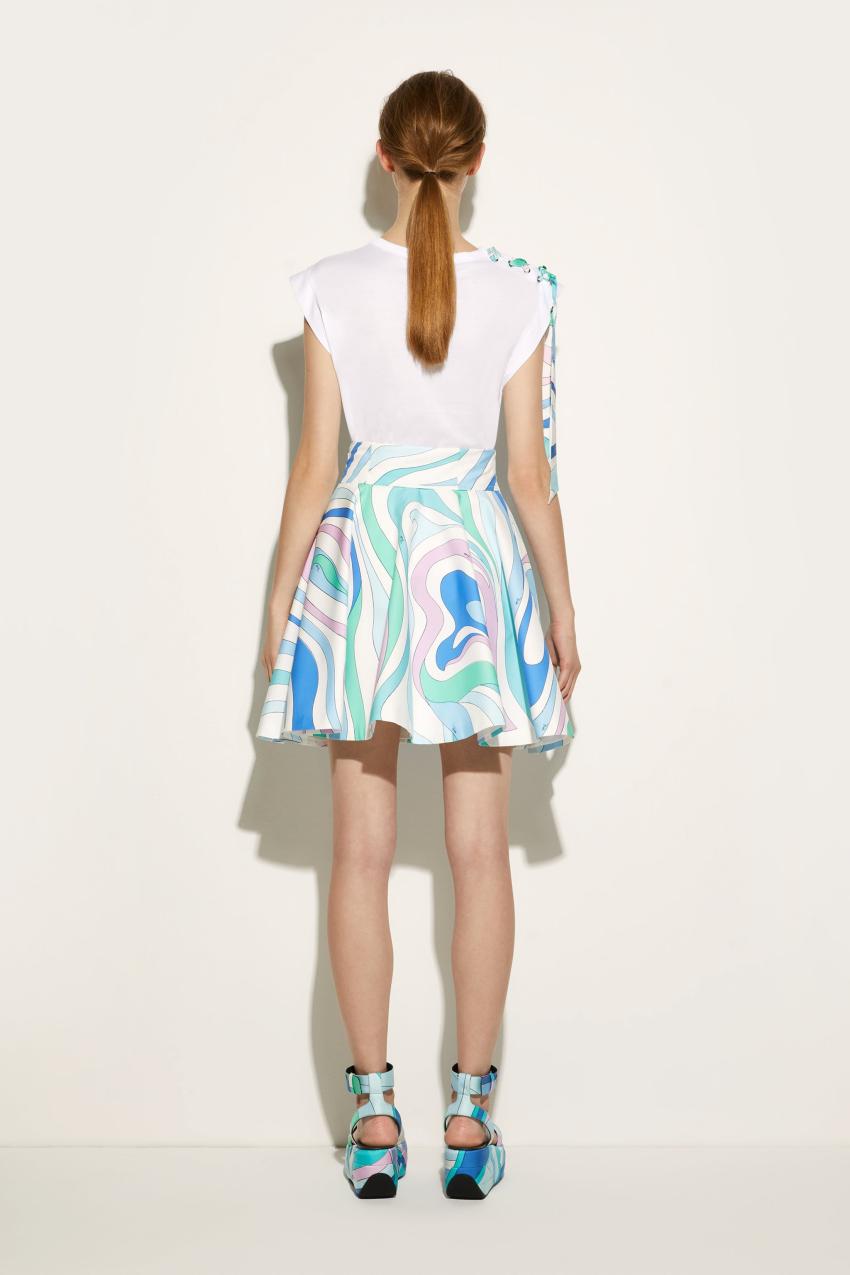 PUCCI Marmo-Print Cotton T-Shirt | Women T-Shirts And Sweatshirts