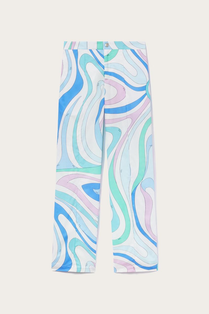 PUCCI Marmo-Print Cotton Trousers | Women Pants And Shorts
