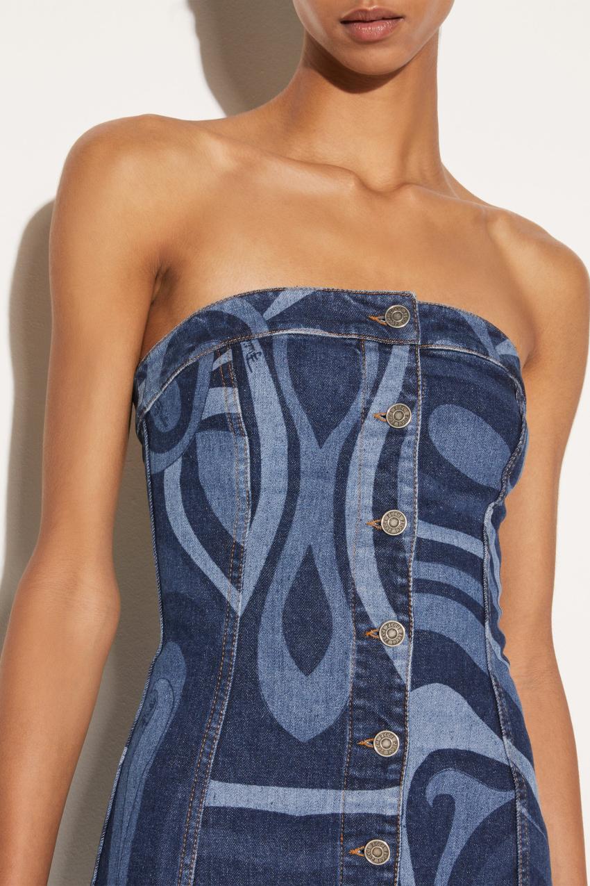 PUCCI Marmo-Print Denim Dress | Women Denim