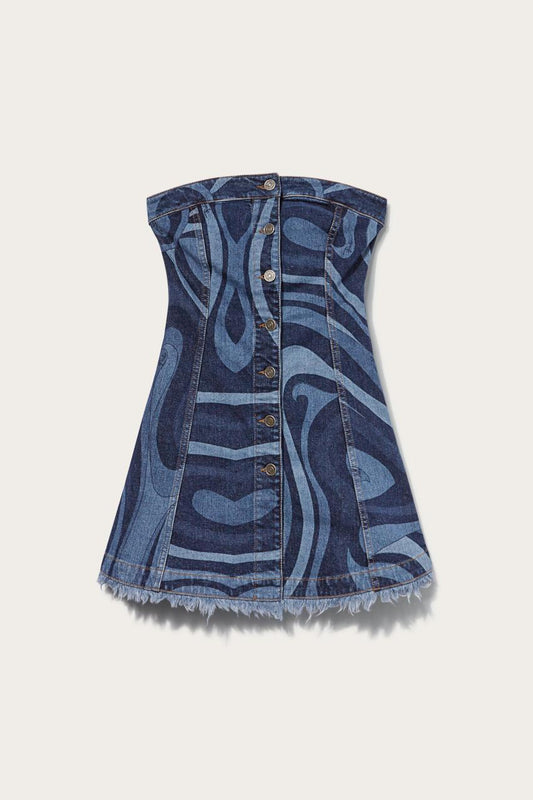 PUCCI Marmo-Print Denim Dress | Women Denim