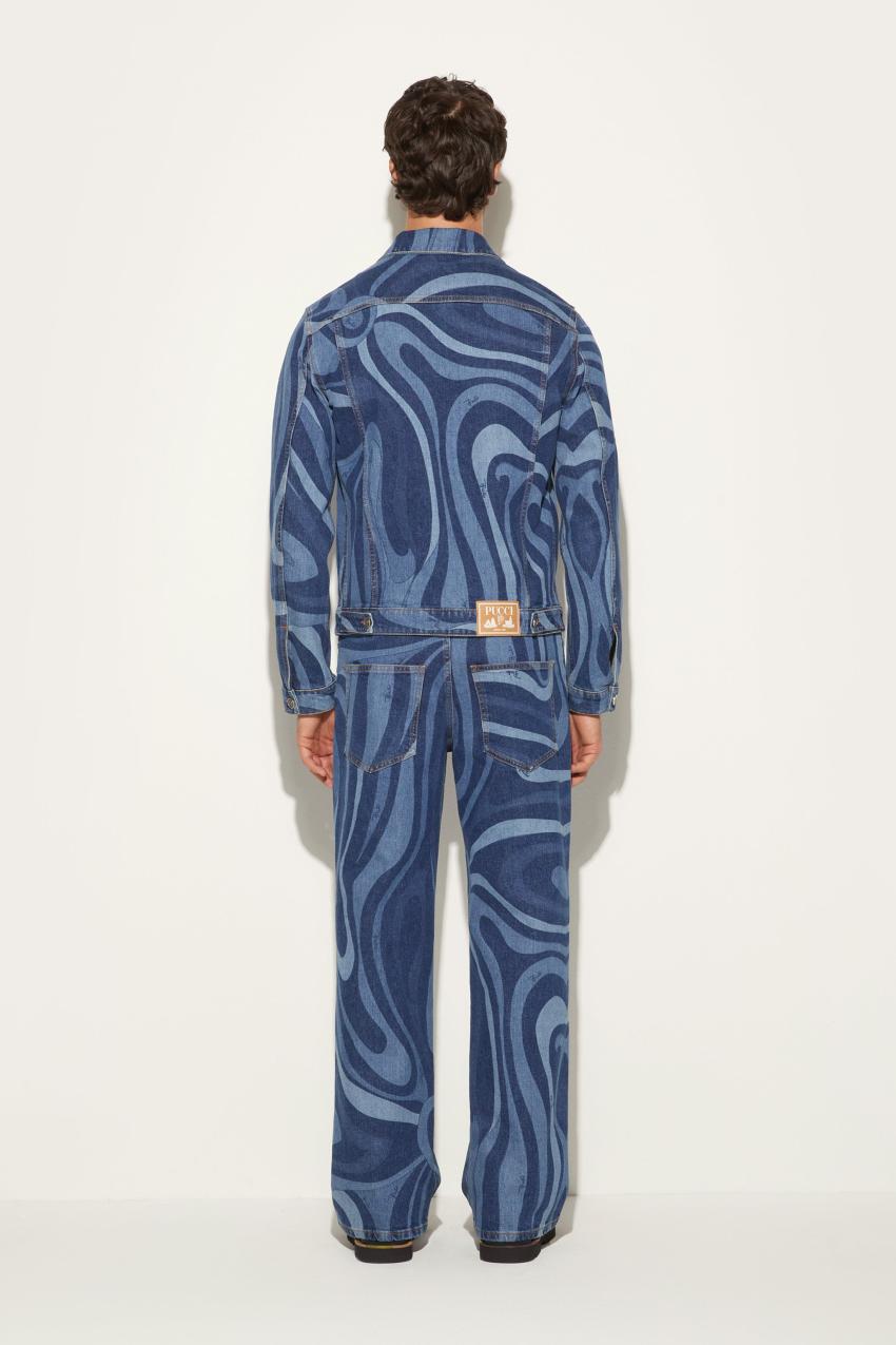 PUCCI Marmo-Print Denim Jacket | Men Ready To Wear