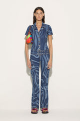 PUCCI Marmo-Print Denim Jumpsuit | Women Denim