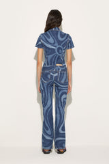 PUCCI Marmo-Print Denim Jumpsuit | Women Denim