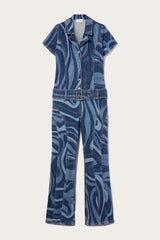 PUCCI Marmo-Print Denim Jumpsuit | Women Denim