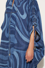 PUCCI Marmo-Print Denim Kaftan | Women Kaftans