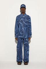 PUCCI Marmo-Print Denim Shirt | Men Ready To Wear