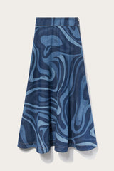 PUCCI Marmo-Print Denim Skirt | Women Denim