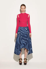 PUCCI Marmo-Print Denim Skirt | Women Skirts