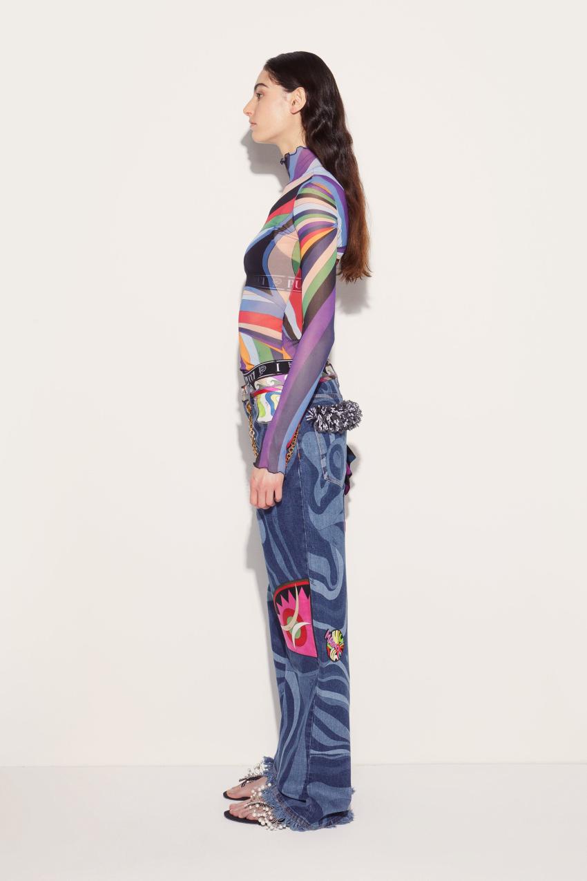 PUCCI Marmo-Print Embellished Jeans | Women Denim