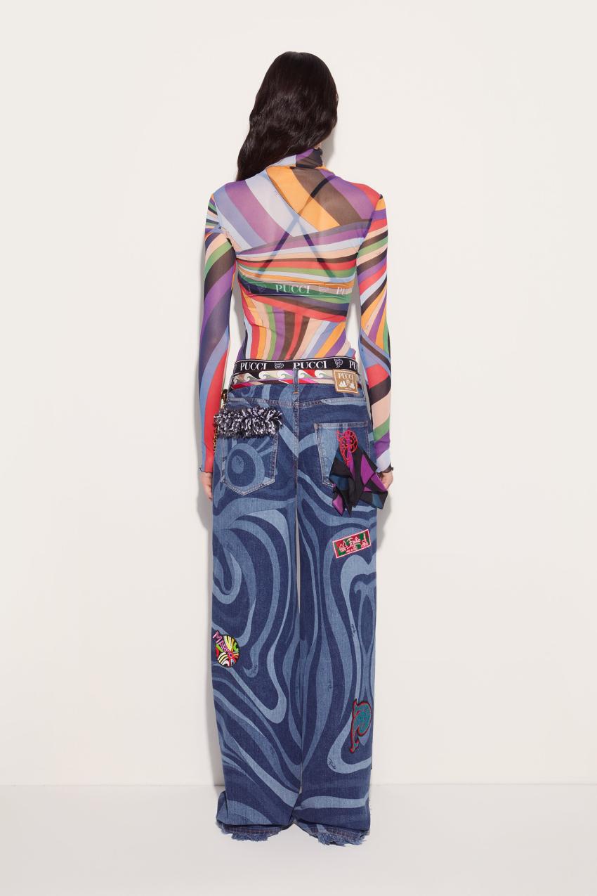 PUCCI Marmo-Print Embellished Jeans | Women Pants And Shorts