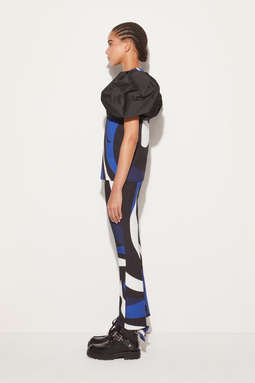 PUCCI Marmo-Print Flared Trousers | Women Pants And Shorts