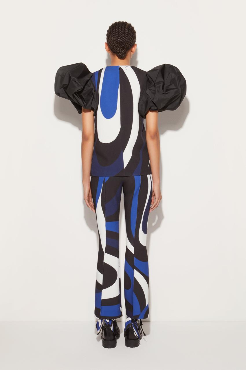 PUCCI Marmo-Print Flared Trousers | Women Pants And Shorts