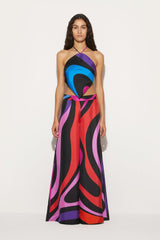 PUCCI Marmo-Print Halterneck Top | Women Tops And Shirts