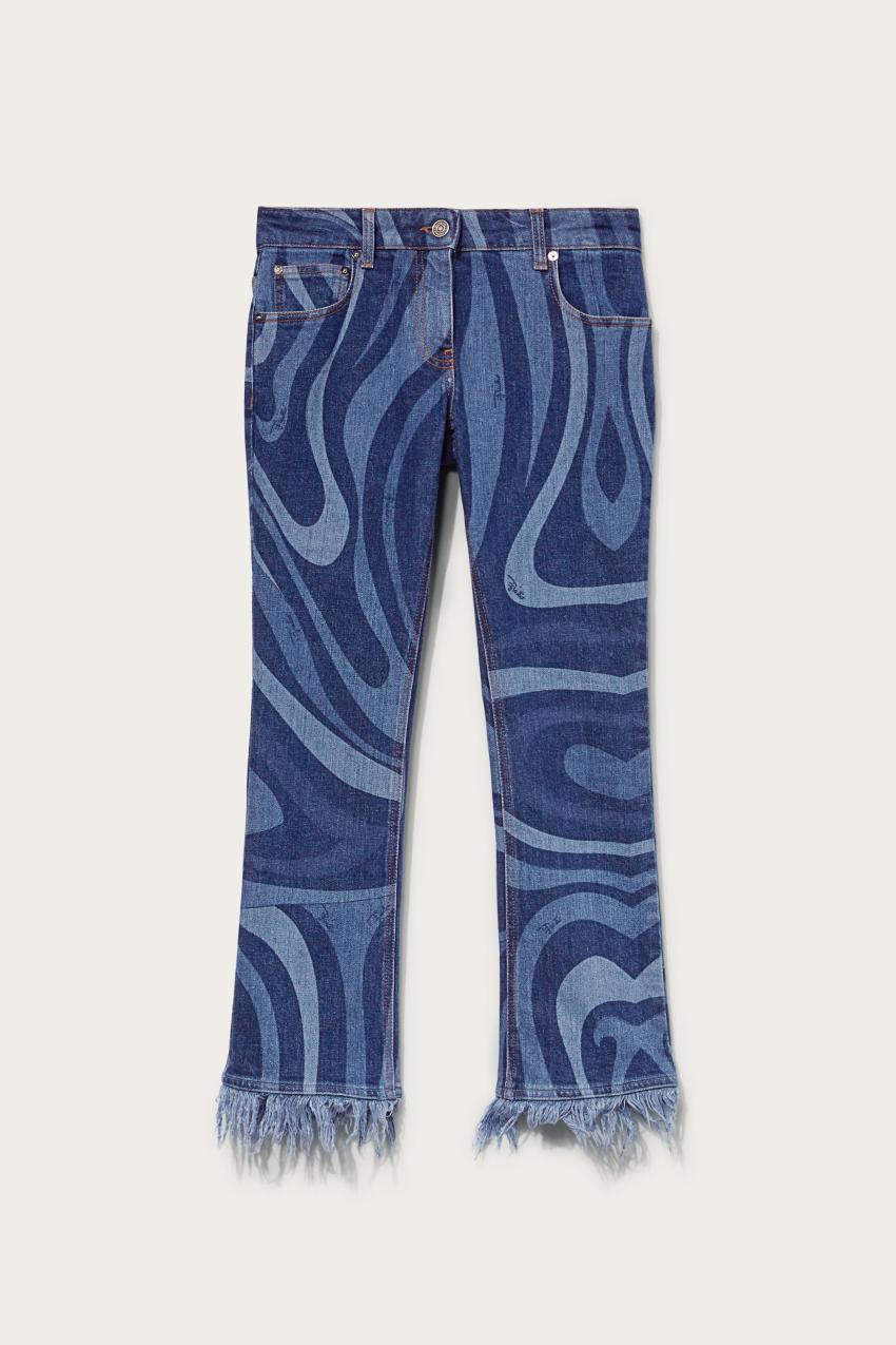 PUCCI Marmo-Print Jeans | Women Pants And Shorts