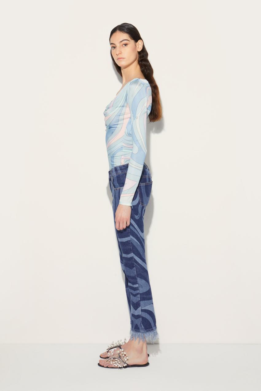 PUCCI Marmo-Print Jeans | Women Pants And Shorts