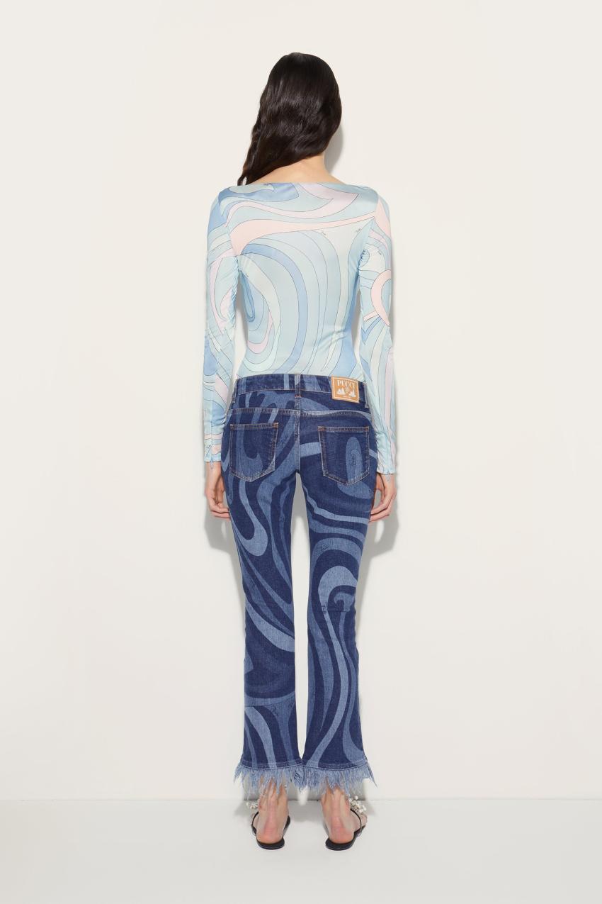PUCCI Marmo-Print Jeans | Women Pants And Shorts