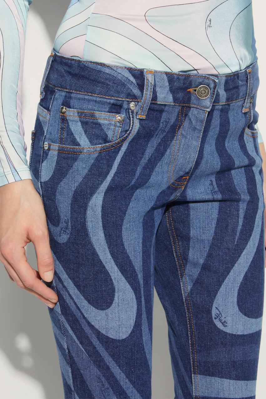 PUCCI Marmo-Print Jeans | Women Pants And Shorts
