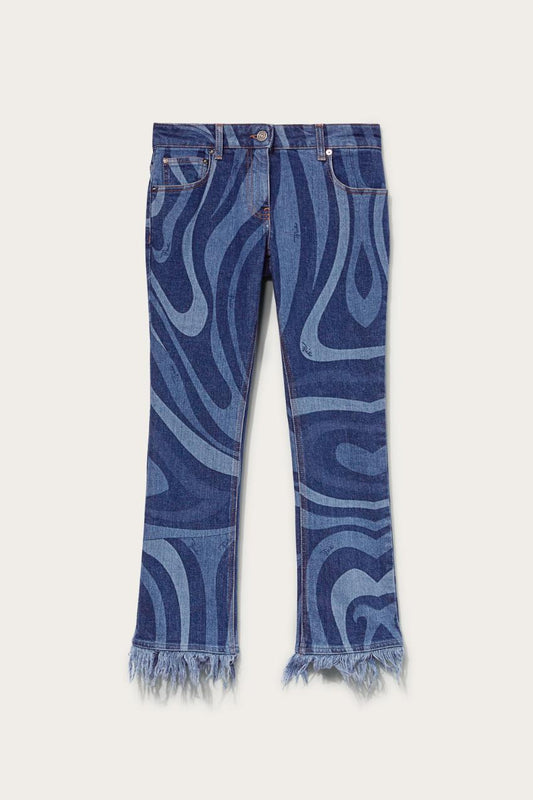 PUCCI Marmo-Print Jeans | Women Pants And Shorts