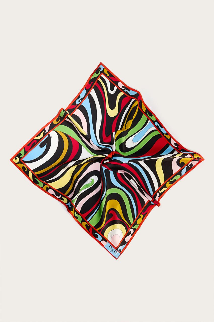 PUCCI Marmo-Print Large Silk-Twill Carré | Women Silks
