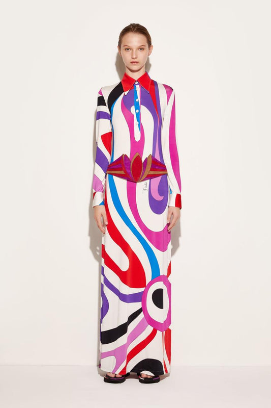 PUCCI Marmo-Print Long Dress | Women Dresses