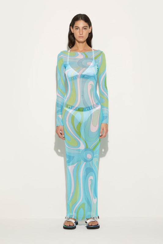 PUCCI Marmo-Print Long Dress | Women Dresses