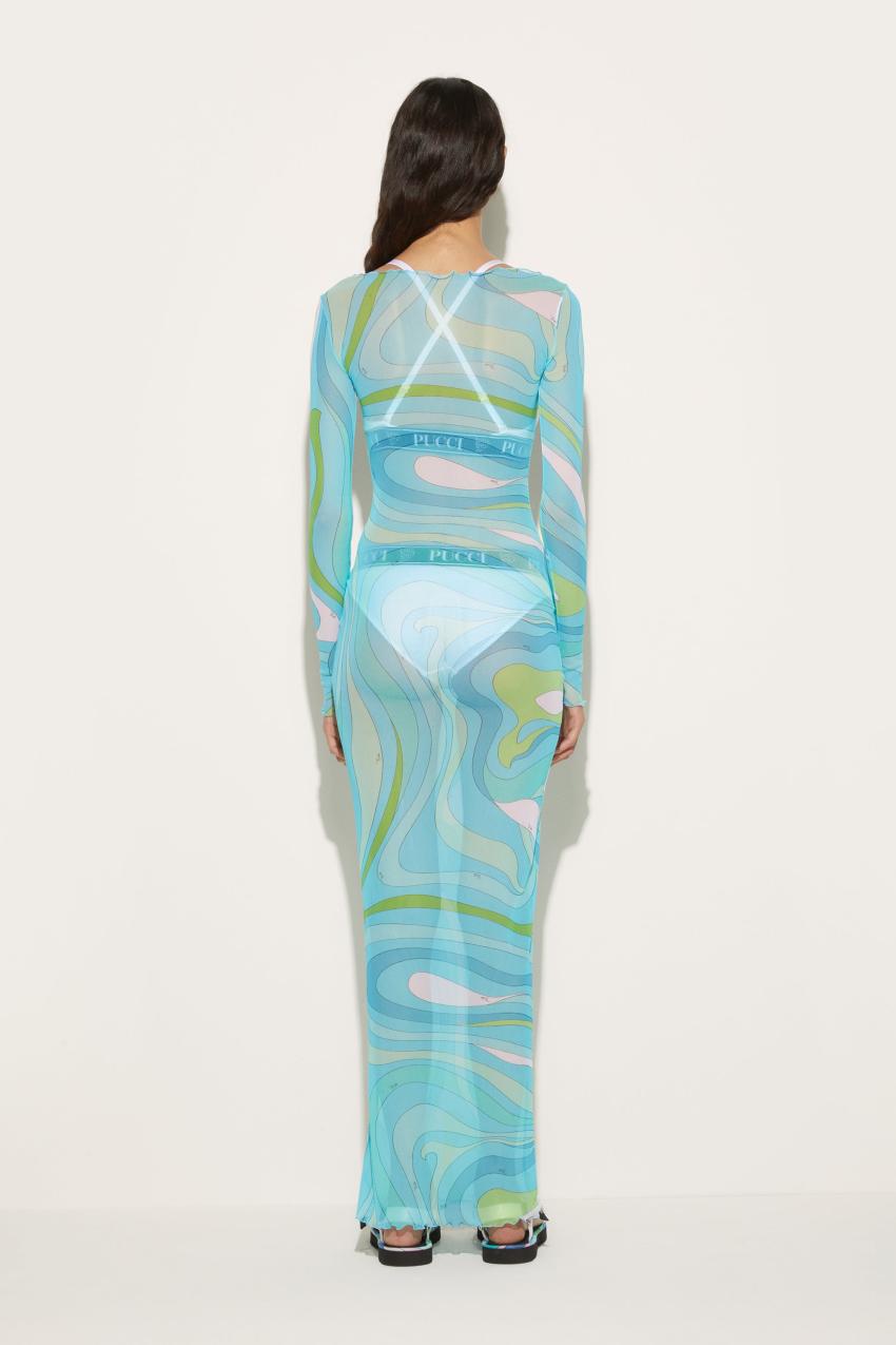 PUCCI Marmo-Print Long Dress | Women Dresses