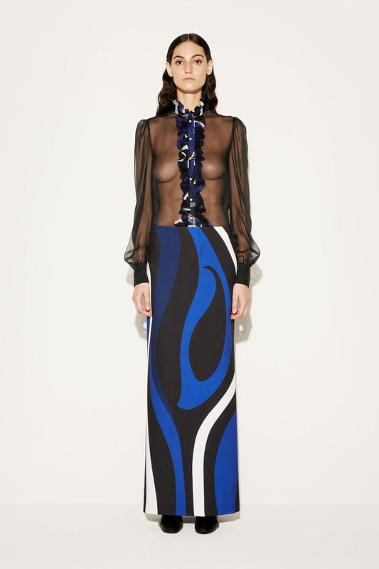PUCCI Marmo-Print Long Skirt | Women Skirts