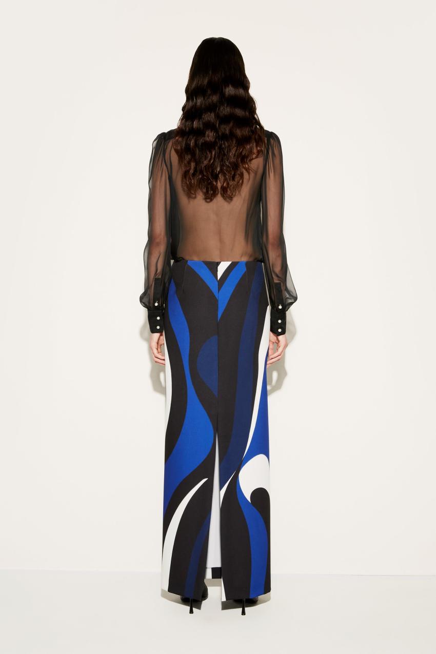 PUCCI Marmo-Print Long Skirt | Women Skirts