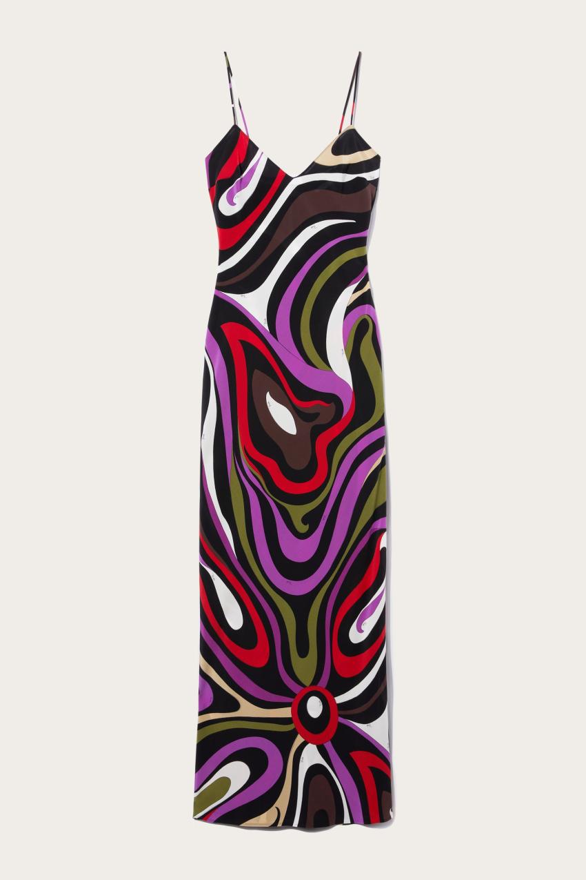 PUCCI Marmo-Print Silk Dress | Women Dresses