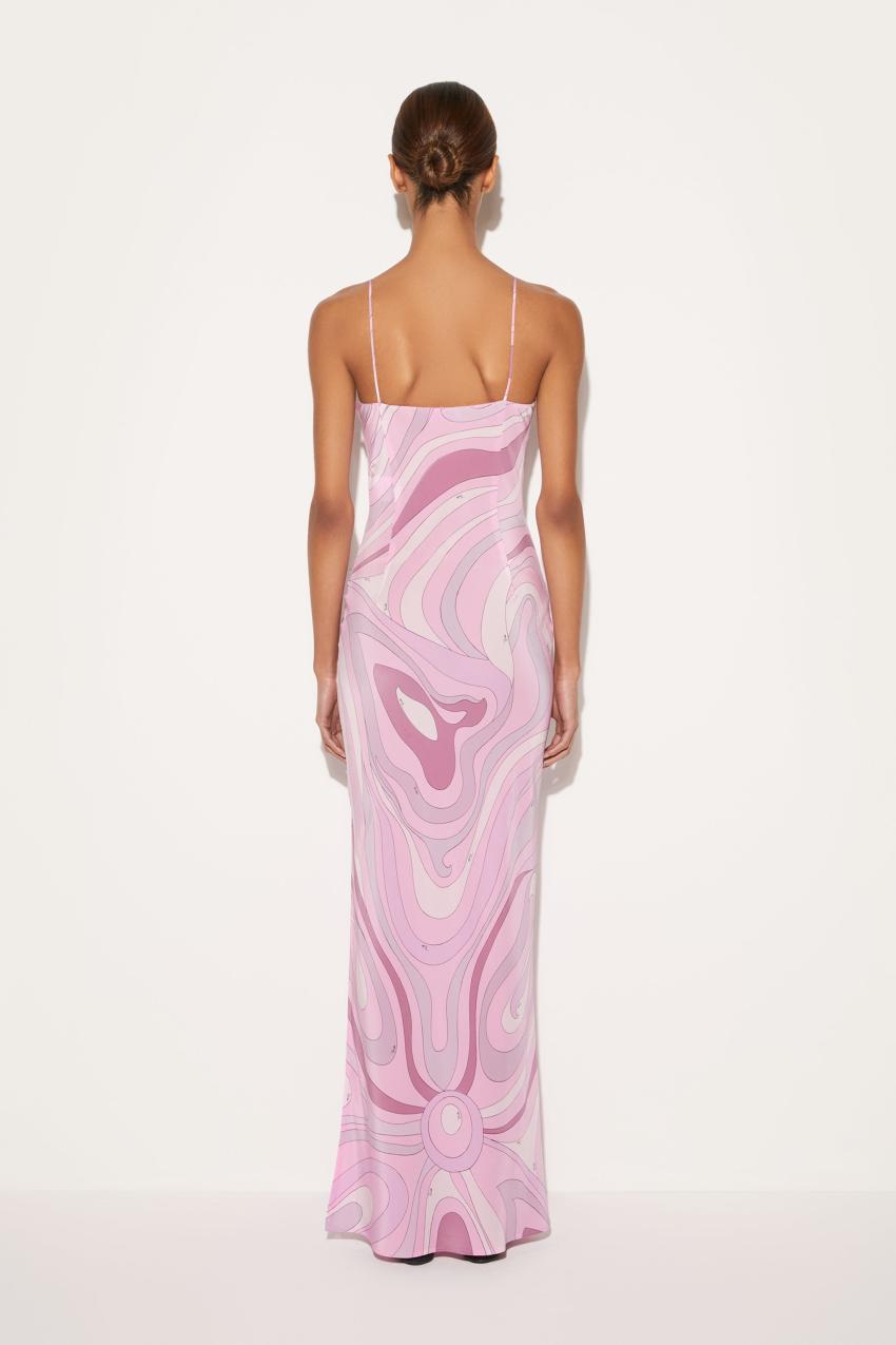 PUCCI Marmo-Print Silk Dress | Women Dresses