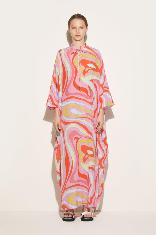 PUCCI Marmo-Print Silk Kaftan | Women Kaftans