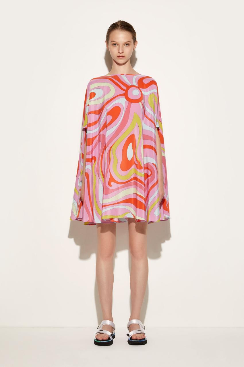 PUCCI Marmo-Print Silk Kaftan | Women Kaftans