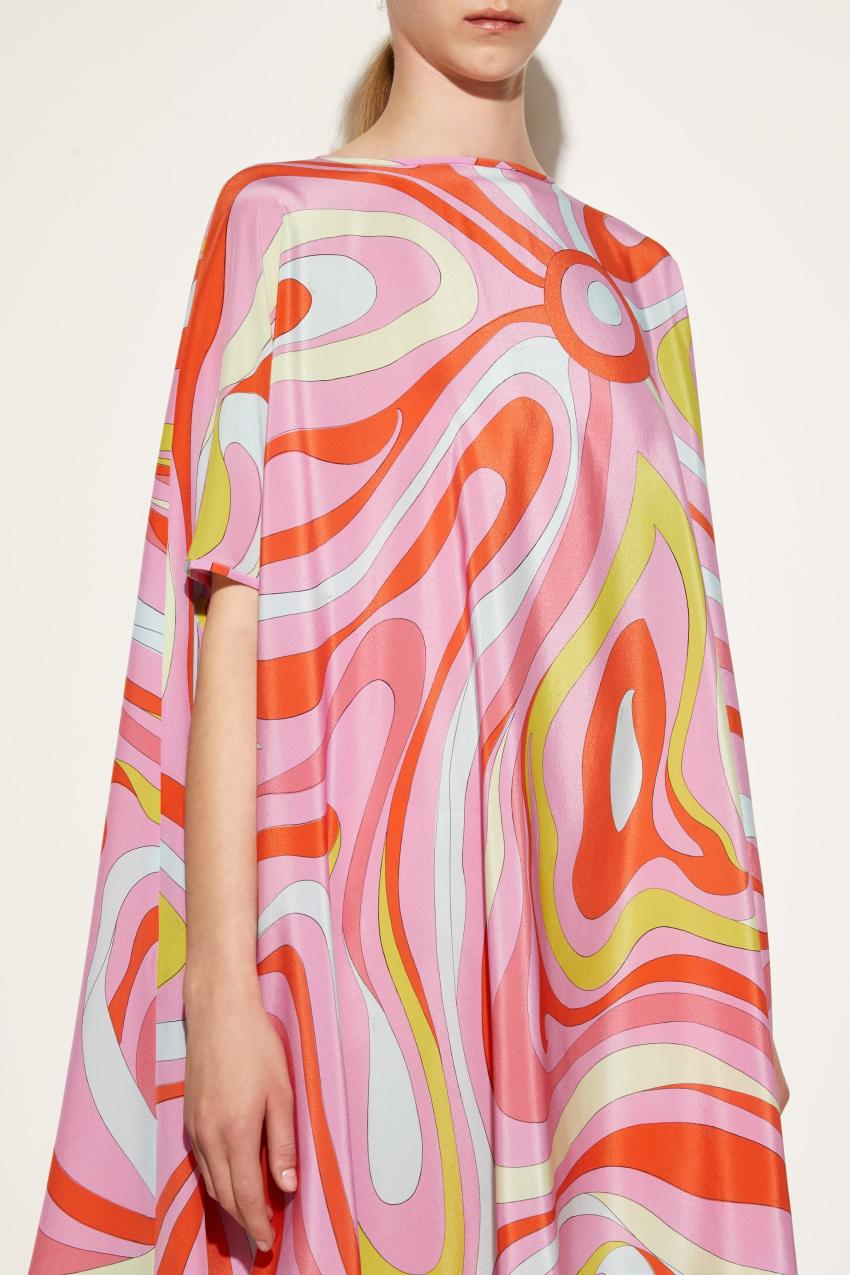 PUCCI Marmo-Print Silk Kaftan | Women Kaftans