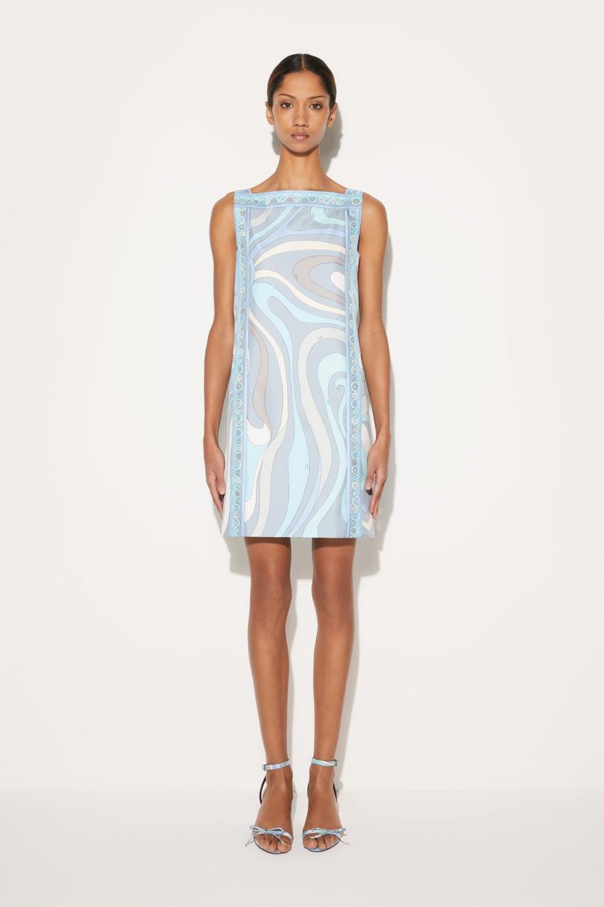 PUCCI Marmo-Print Silk-Twill Dress | Women Dresses