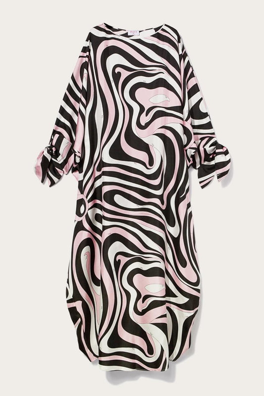 PUCCI Marmo-Print Silk-Twill Kaftan | Women Kaftans