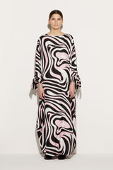 PUCCI Marmo-Print Silk-Twill Kaftan | Women Kaftans