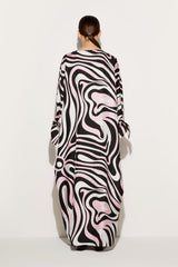 PUCCI Marmo-Print Silk-Twill Kaftan | Women Kaftans
