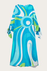 PUCCI Marmo-Print Silk-Twill Kaftan | Women Kaftans
