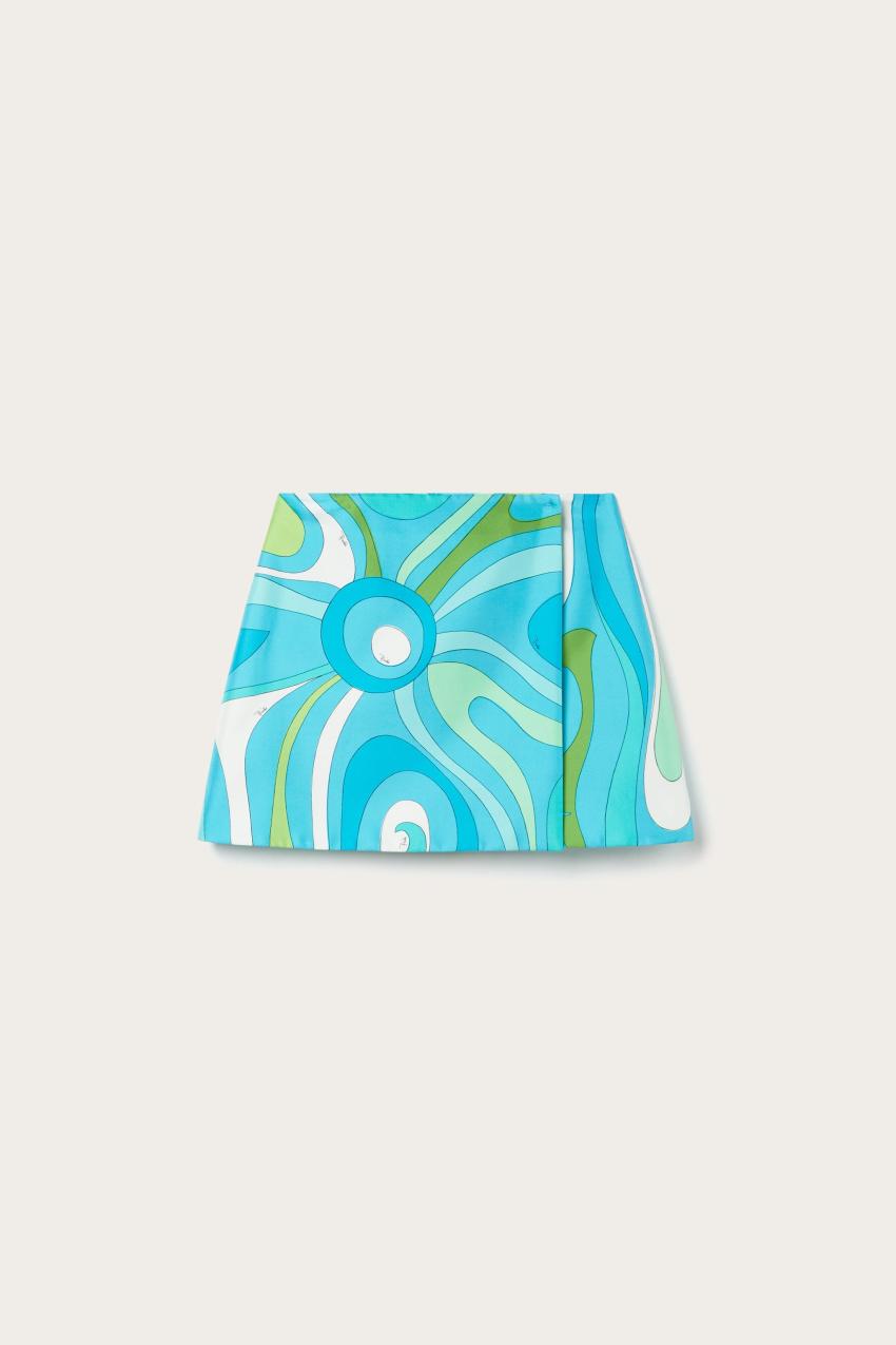PUCCI Marmo-Print Silk-Twill Mini Skirt | Women Skirts