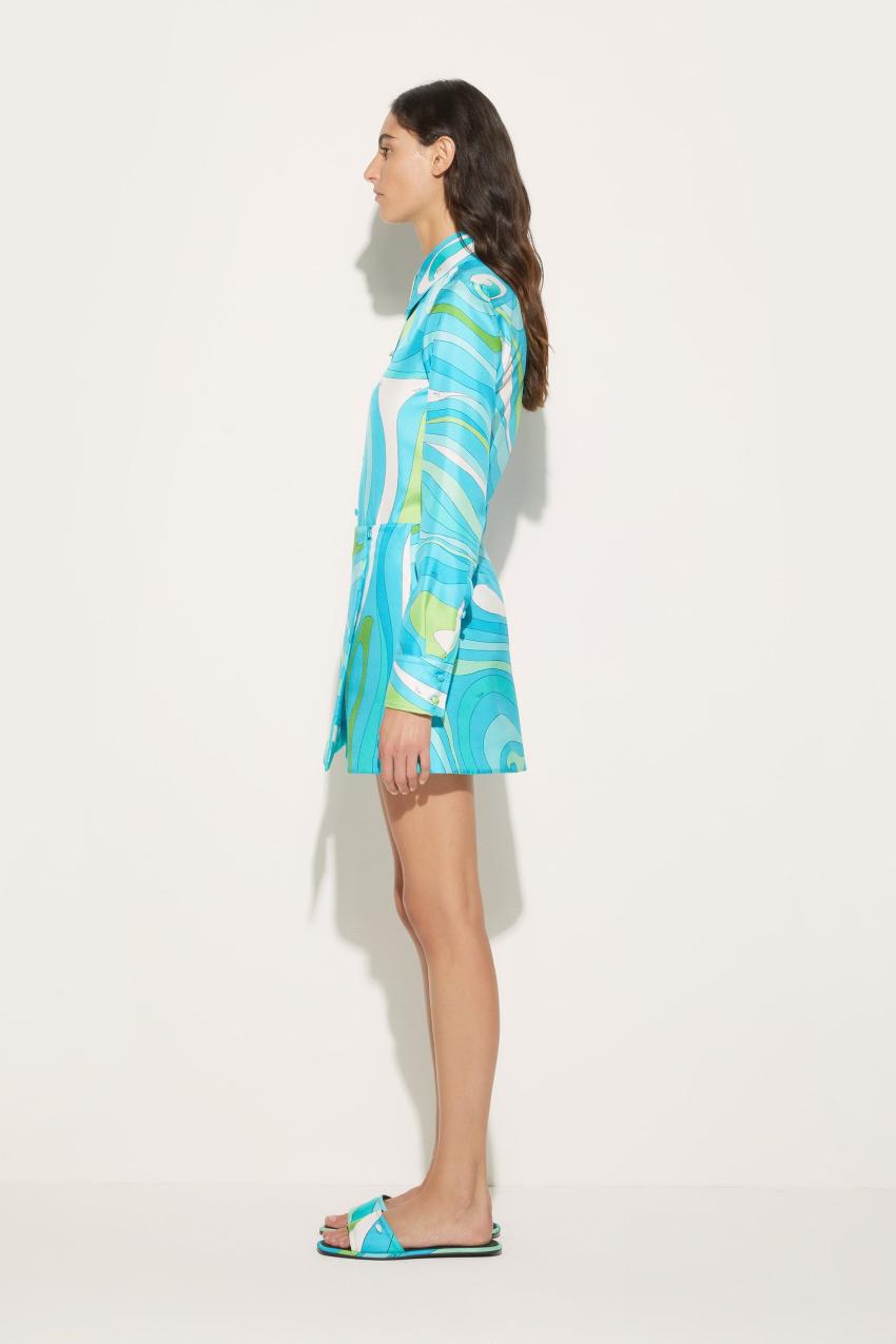 PUCCI Marmo-Print Silk-Twill Mini Skirt | Women Skirts