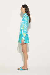 PUCCI Marmo-Print Silk-Twill Mini Skirt | Women Skirts