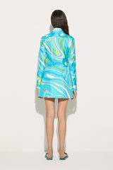 PUCCI Marmo-Print Silk-Twill Mini Skirt | Women Skirts